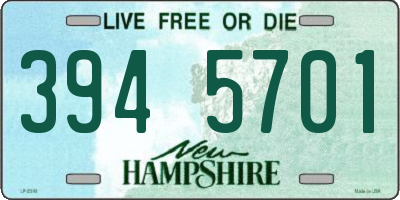 NH license plate 3945701
