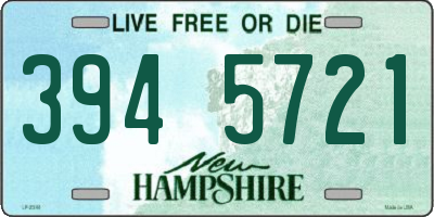 NH license plate 3945721