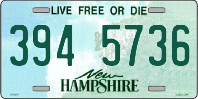 NH license plate 3945736