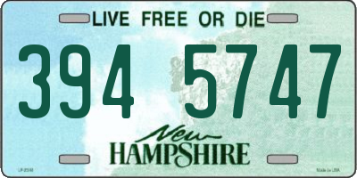 NH license plate 3945747