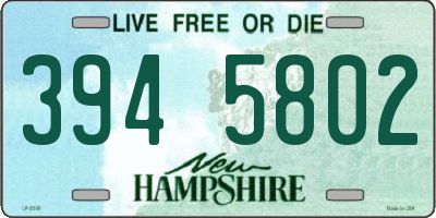 NH license plate 3945802