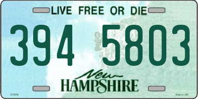 NH license plate 3945803