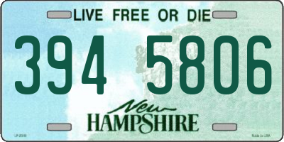NH license plate 3945806