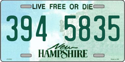 NH license plate 3945835