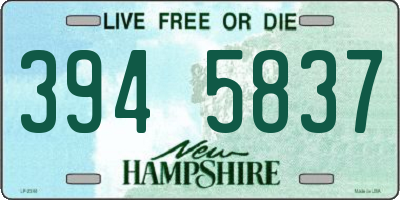 NH license plate 3945837