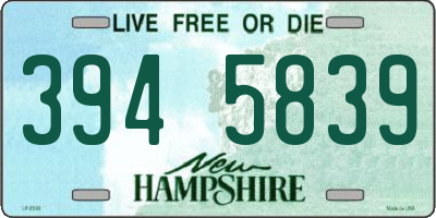 NH license plate 3945839