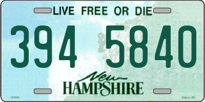 NH license plate 3945840