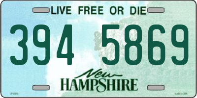 NH license plate 3945869