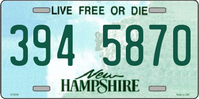 NH license plate 3945870