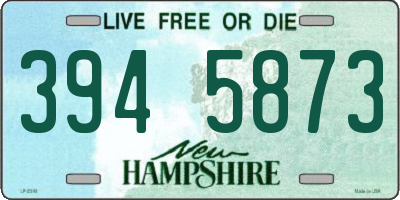 NH license plate 3945873