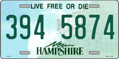 NH license plate 3945874