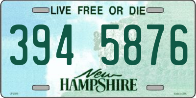 NH license plate 3945876