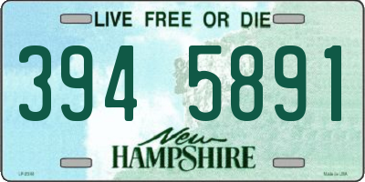 NH license plate 3945891