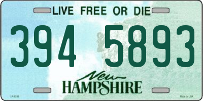 NH license plate 3945893