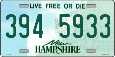 NH license plate 3945933