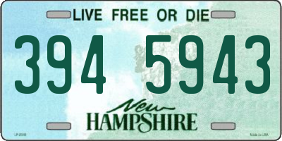 NH license plate 3945943