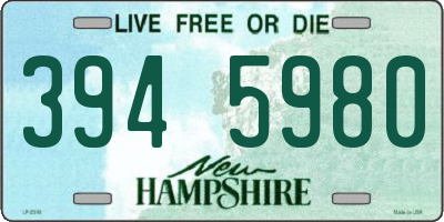 NH license plate 3945980