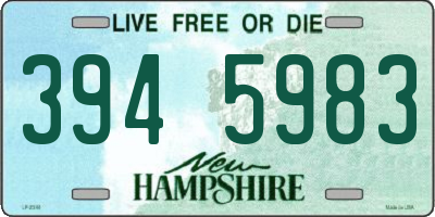NH license plate 3945983
