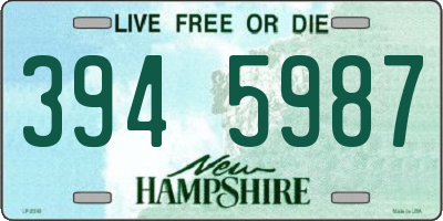 NH license plate 3945987