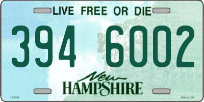 NH license plate 3946002