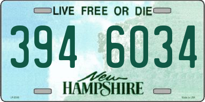 NH license plate 3946034
