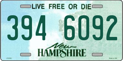 NH license plate 3946092