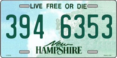 NH license plate 3946353