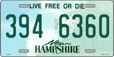 NH license plate 3946360
