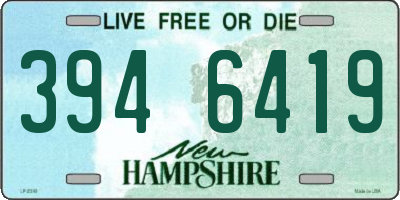 NH license plate 3946419