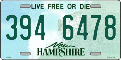 NH license plate 3946478