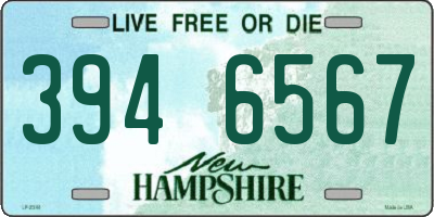 NH license plate 3946567