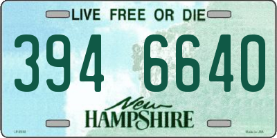 NH license plate 3946640