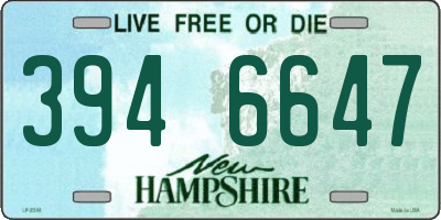 NH license plate 3946647