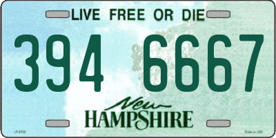 NH license plate 3946667