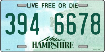 NH license plate 3946678