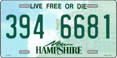 NH license plate 3946681