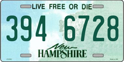 NH license plate 3946728