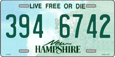NH license plate 3946742