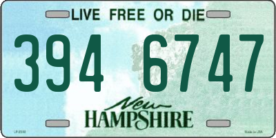 NH license plate 3946747