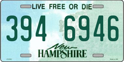 NH license plate 3946946