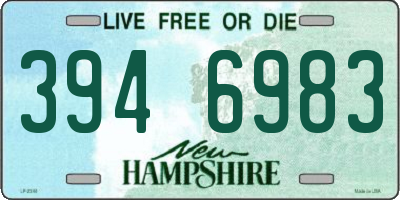 NH license plate 3946983