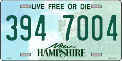 NH license plate 3947004
