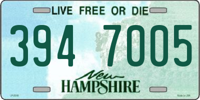 NH license plate 3947005