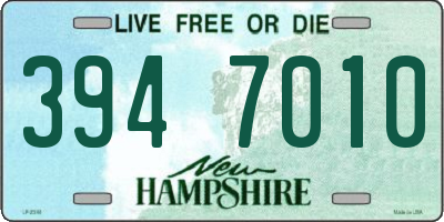 NH license plate 3947010