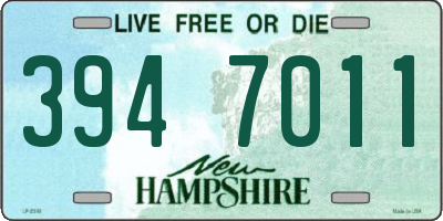 NH license plate 3947011