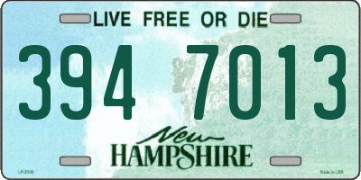 NH license plate 3947013