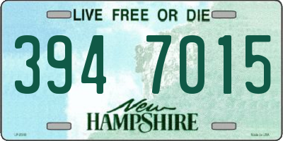 NH license plate 3947015