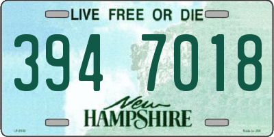 NH license plate 3947018