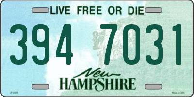 NH license plate 3947031