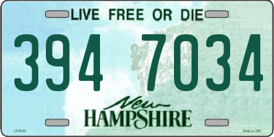 NH license plate 3947034